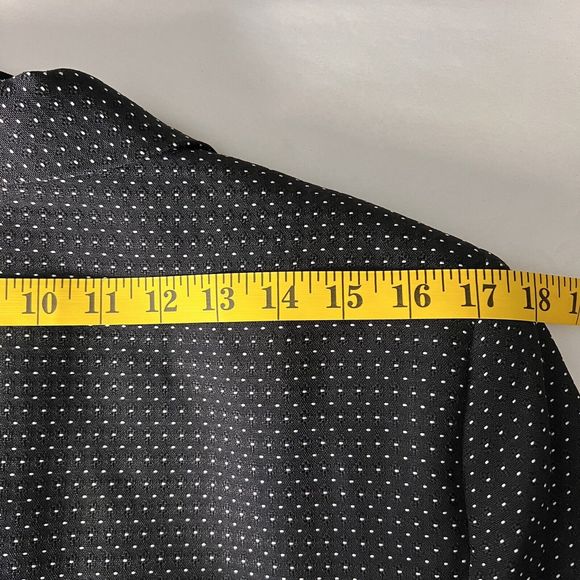 Evan Picone Short Blazer Womens 16 Black Polka Dot Midi Lined Career Jacket - Picture 12 of 14